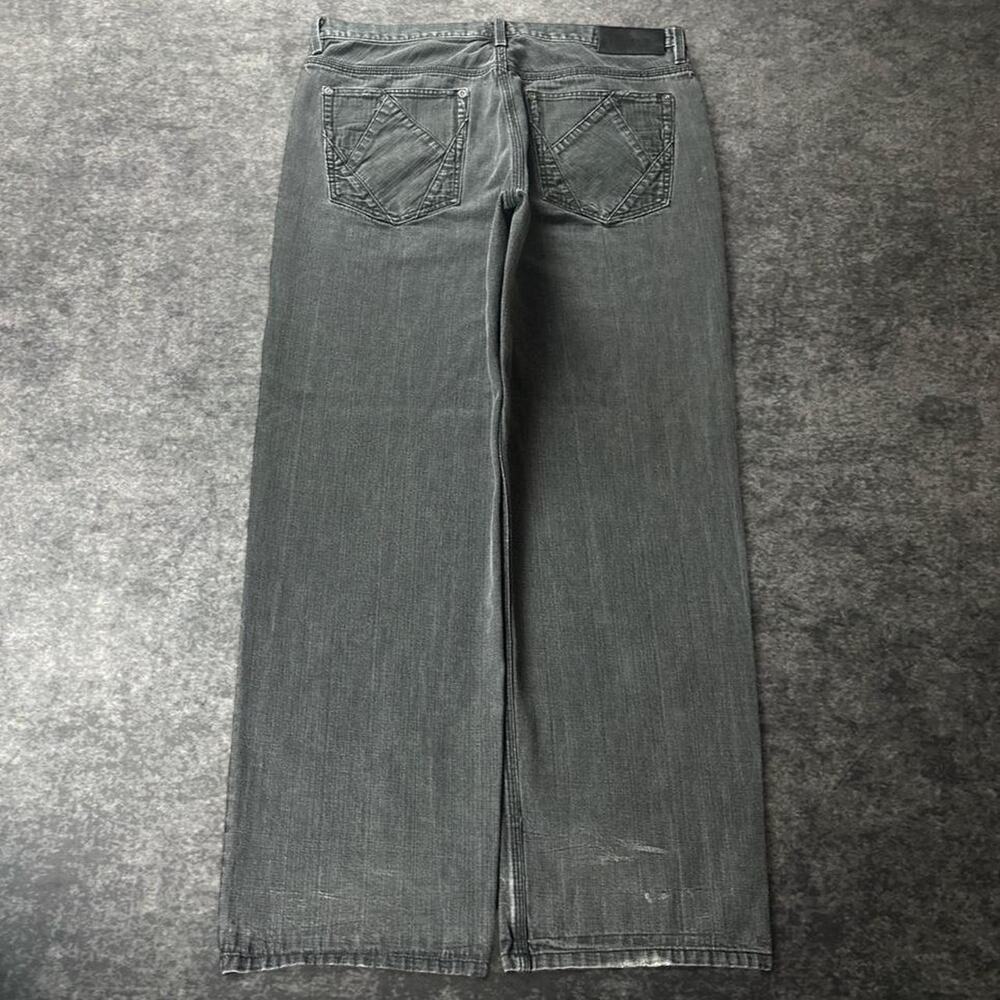 Vintage Y2K Sean John Men’s 36 Black Baggy Wide Leg Jeans Geometric Hip Hop
